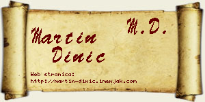 Martin Dinić vizit kartica